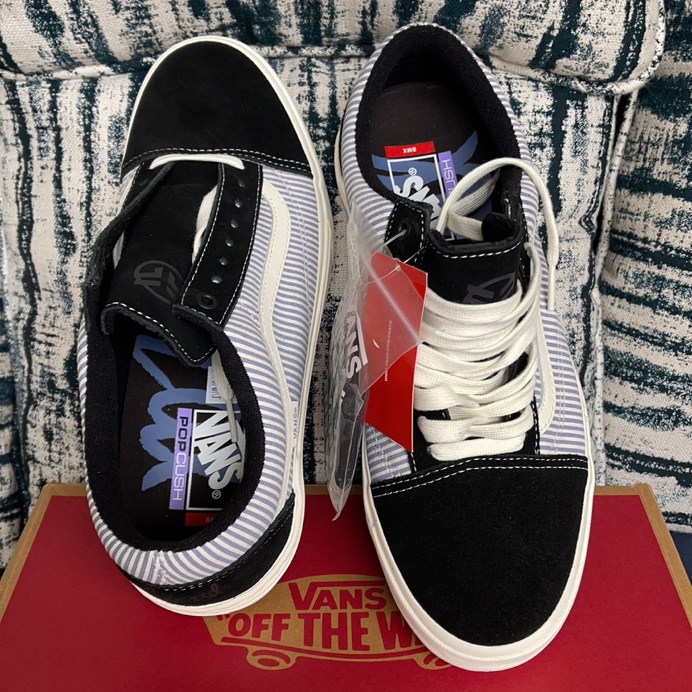 Vans Bmx Old Skool Federal Black/Bl Pinstripe MENS - Picture 13 of 16